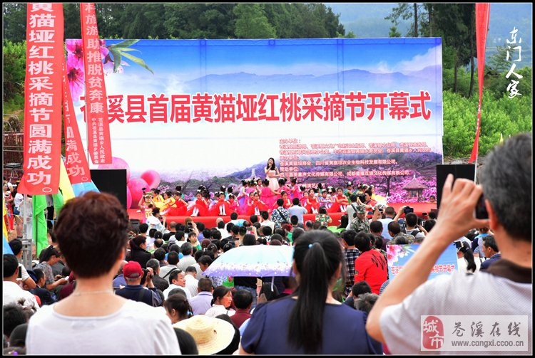 苍溪县首届黄猫垭红桃采摘节